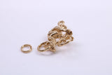 Cyclist Charm, Traditional Charm, Made from Solid 9ct Yellow Gold, British Hallmarked, Complete with Attachment Link