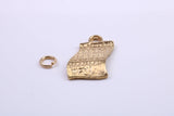 Winning Lottery Ticket Charm, Traditional Charm, Made from Solid 9ct Yellow Gold, British Hallmarked, Complete with Attachment Link