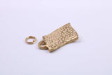 Winning Lottery Ticket Charm, Traditional Charm, Made from Solid 9ct Yellow Gold, British Hallmarked, Complete with Attachment Link