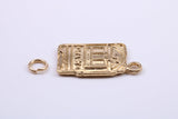 Slot Machine Charm, Traditional Charm, Made from Solid 9ct Yellow Gold, British Hallmarked, Complete with Attachment Link