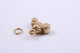 Princess Carriage Charm, Traditional Charm, Made from Solid 9ct Yellow Gold, British Hallmarked, Complete with Attachment Link