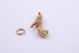 Stiletto Charm, Made from Solid Cast Yellow Gold, British Hallmarked, Complete with Attachment Link