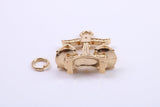 Libra Zodiac Sign Charm, Traditional Charm, Made from Solid 9ct Yellow Gold, British Hallmarked, Complete with Attachment Link