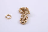 Motorbike Charm, Traditional Charm, Made from Solid 9ct Yellow Gold, British Hallmarked, Complete with Attachment Link