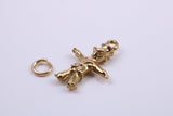 Scarecrow Charm, Traditional Charm, Made from Solid 9ct Yellow Gold, British Hallmarked, Complete with Attachment Link