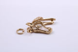 Horse Head Charm, Traditional Charm, Made from Solid 9ct Yellow Gold, British Hallmarked, Complete with Attachment Link