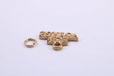 Bon Voyage Charm, Made from Solid 9ct Yellow Gold, British Hallmarked, Complete with Attachment Link