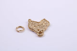 Australia Charm, Made from Solid 9ct Yellow Gold, British Hallmarked, Complete with Attachment Link