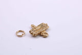 Camping Charm, Traditional Charm, Made from Solid 9ct Yellow Gold, British Hallmarked, Complete with Attachment Link