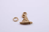 Wizards Hat Charm, Made from Solid Cast Yellow Gold, British Hallmarked, Complete with Attachment Link
