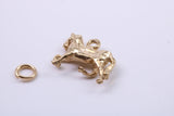 Stallion Charm, Traditional Charm, Made from Solid 9ct Yellow Gold, British Hallmarked, Complete with Attachment Link