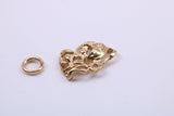 Pantomime Mask Charm, Traditional Charm, Made from Solid 9ct Yellow Gold, British Hallmarked, Complete with Attachment Link