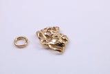 Pantomime Mask Charm, Traditional Charm, Made from Solid 9ct Yellow Gold, British Hallmarked, Complete with Attachment Link