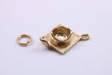 Mortar Hat Charm, Graduation Cap Charm, Traditional Charm, Made from your choice of Precious Metals, British Hallmarked