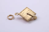 Mortar Hat Charm, Graduation Cap Charm, Traditional Charm, Made from your choice of Precious Metals, British Hallmarked