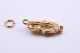 Antique Microphone Charm, Traditional Charm, Made from Solid 9ct Yellow Gold, British Hallmarked, Complete with Attachment Link