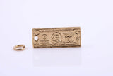 100 Dollar Bill Charm, Traditional Charm, Made from Solid 9ct Yellow Gold, British Hallmarked, Complete with Attachment Link