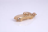 E Type Jaguar Car Charm, Made From Solid Cast Yellow Gold, British Hallmarked and Complete With Attachment Link