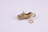 Football Boots Charm, Traditional Charm, Made From Solid Yellow Gold with British Hallmark, Complete with Attachment Link