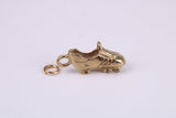 Football Boots Charm, Traditional Charm, Made From Solid Yellow Gold with British Hallmark, Complete with Attachment Link