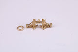 Iconic London Bridge Charm, Traditional Charm, Made From Solid Yellow Gold with British Hallmark, Complete with Attachment Link