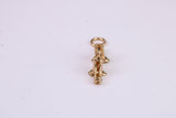 Iconic London Bridge Charm, Traditional Charm, Made From Solid Yellow Gold with British Hallmark, Complete with Attachment Link