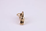 Cat Charm, Made From Solid Cast Yellow Gold with British Hallmark, Complete with Attachment Link