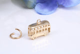 London Bus Charm, Traditional Charm, Made from Solid Yellow Gold, British Hallmarked, Complete with Attachment Link