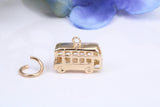 London Bus Charm, Traditional Charm, Made from Solid Yellow Gold, British Hallmarked, Complete with Attachment Link