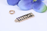 Chocolate Bar Charm, Traditional Charm, Made from Solid 9ct Yellow Gold, British Hallmarked, Complete with Attachment Link