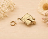 Mortar Hat Charm, Graduation Cap Charm, Traditional Charm, Made from your choice of Precious Metals, British Hallmarked