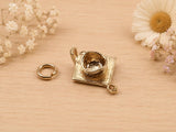 Mortar Hat Charm, Graduation Cap Charm, Traditional Charm, Made from your choice of Precious Metals, British Hallmarked