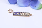 Chocolate Bar Charm, Traditional Charm, Made from Solid 9ct Yellow Gold, British Hallmarked, Complete with Attachment Link