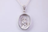 Oval Christopher Necklace, Chunky and Made From Solid Cast Silver
