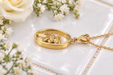 Oval St Christopher Necklace, Made from Solid Cast Yellow Gold, British Hallmark