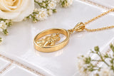 Oval St Christopher Necklace, Made from Solid Cast Yellow Gold, British Hallmark