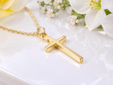 Dainty Cross Necklace, Made From Solid Cast Gold, British Hallmarked