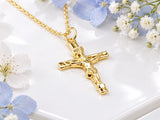 Small Crucifix Necklace, Made From Solid Cast Gold, British Hallmarked