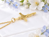 Small Crucifix Necklace, Made From Solid Cast Gold, British Hallmarked