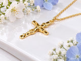 Small Crucifix Necklace, Made From Solid Cast Gold, British Hallmarked