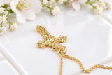Small Crucifix Necklace, Made From Solid Cast Gold, British Hallmarked