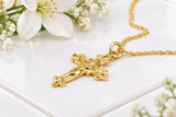 Small Crucifix Necklace, Made From Solid Cast Gold, British Hallmarked