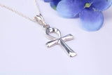 Small 27 mm Long Ankh Cross Necklace, Made From Solid Cast Silver