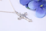 Small 26 mm Long Crucifix Necklace, Made From Solid Cast Silver, Complete With Silver Chain