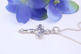 Small 26 mm Long Crucifix Necklace, Made From Solid Cast Silver, Complete With Silver Chain