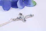 Small 26 mm Long Crucifix Necklace, Made From Solid Cast Silver, Complete With Silver Chain