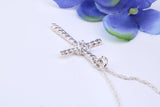 32 mm Long, Twisted Rope Effect Silver Cross, Made From Solid Cast Silver