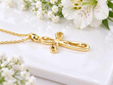 28 mm Long Cross Necklace, Made From Solid Cast Gold, British Hallmarked
