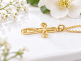 28 mm Long Cross Necklace, Made From Solid Cast Gold, British Hallmarked