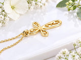 28 mm Long Cross Necklace, Made From Solid Cast Gold, British Hallmarked